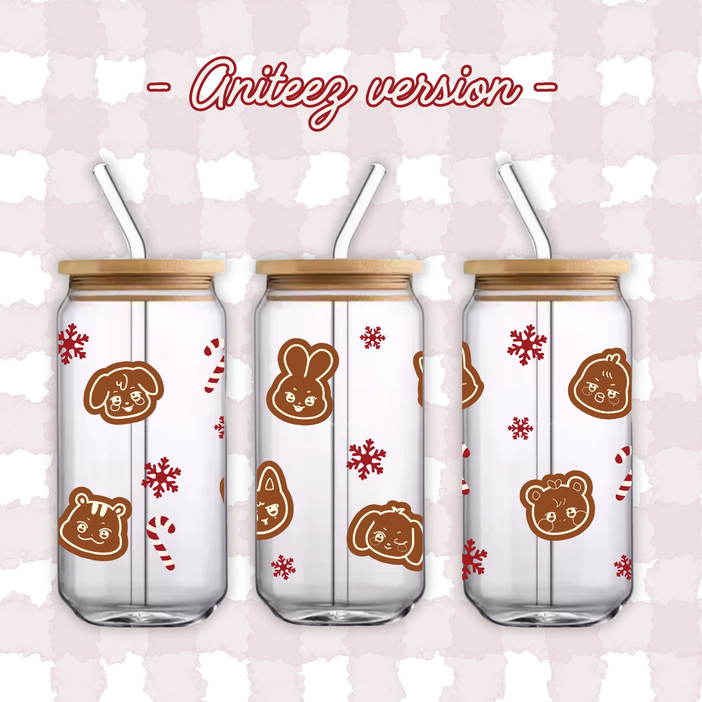 Verre avec couvercle - Aniteez (Christmas version)