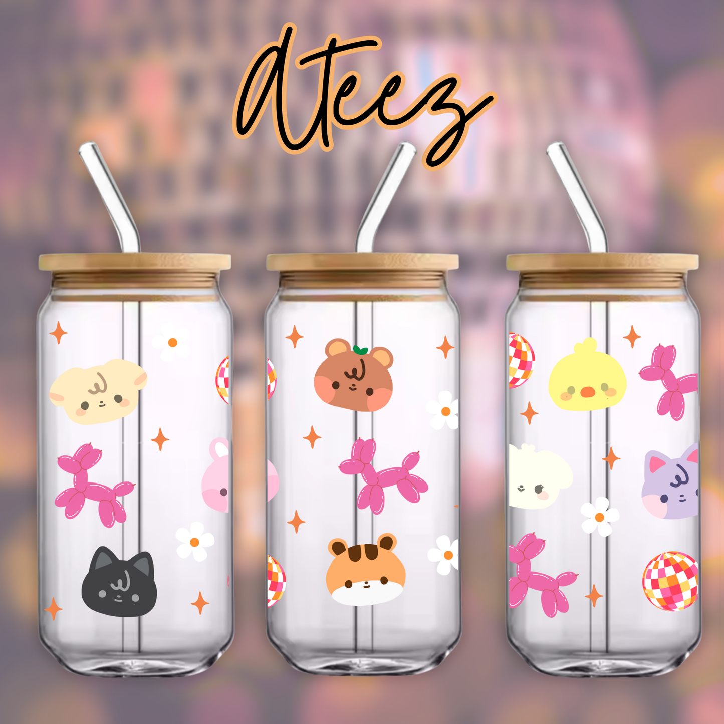 Verre avec couvercle - Ateez