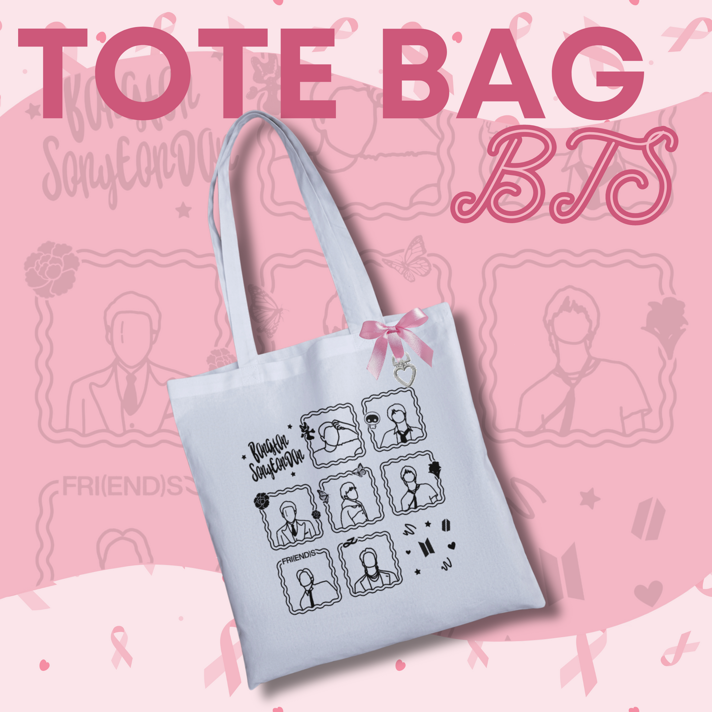 [PINK OCTOBER] Ateez Tote Bag