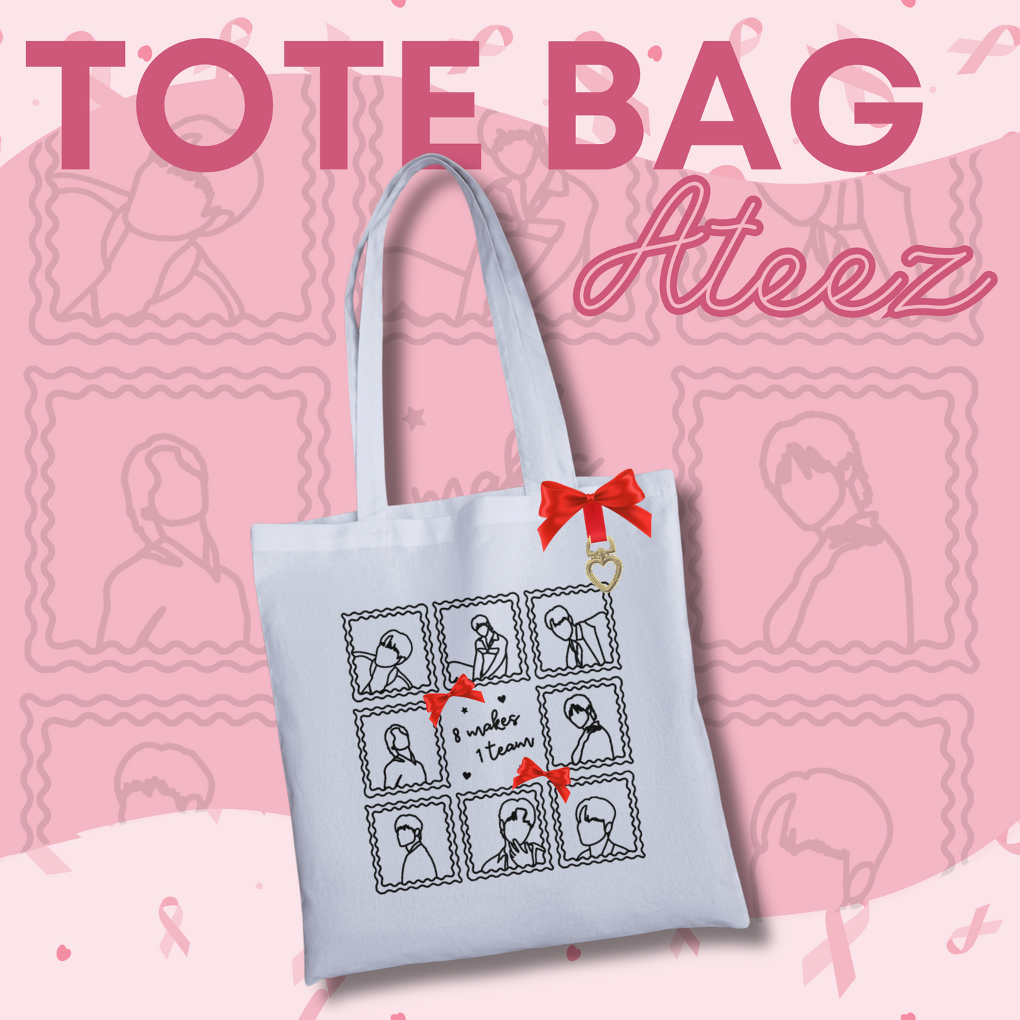 [PINK OCTOBER] Ateez Tote Bag