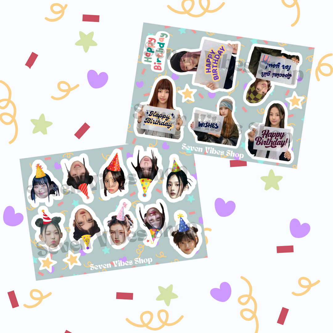 PRE-ORDER Birthday sticker sheets - kpop