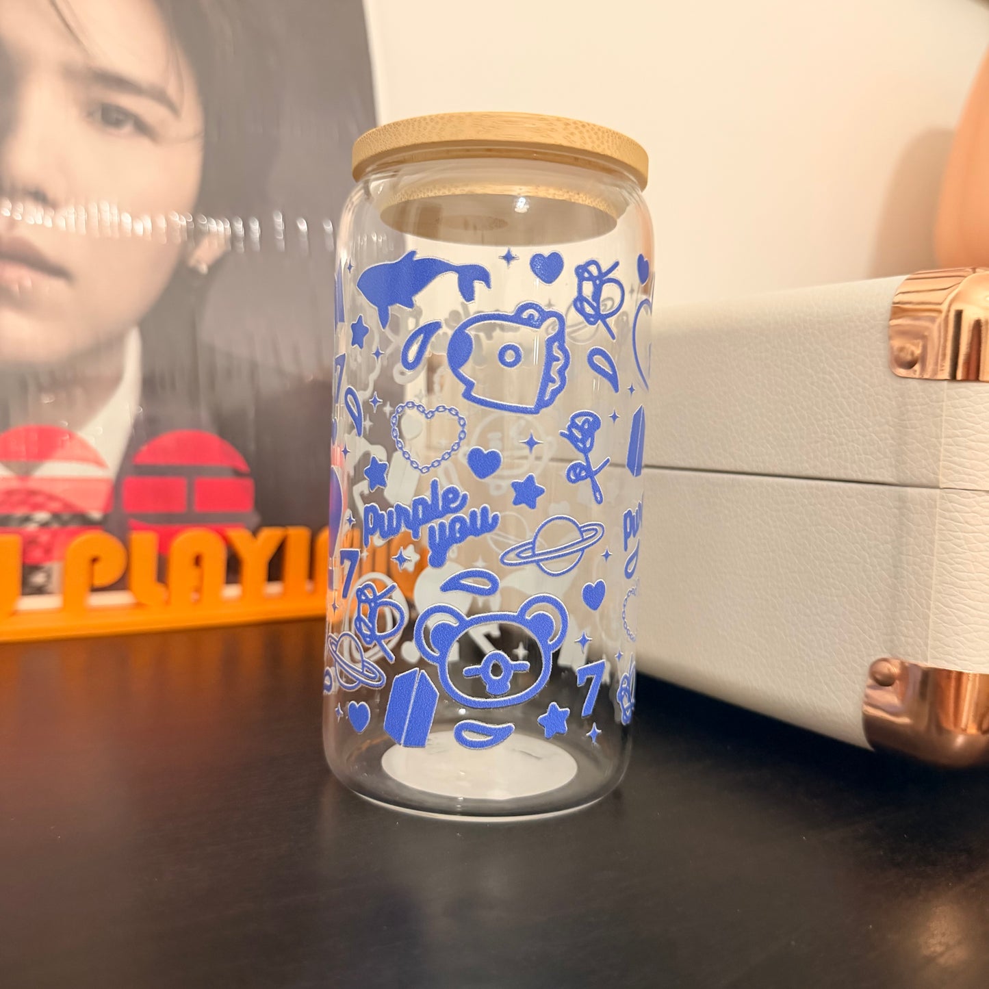 Glass with lid - Skzoo
