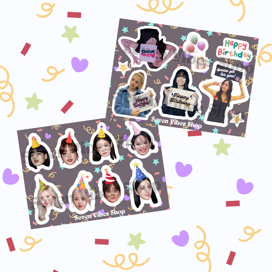 PRE-ORDER Birthday sticker sheets - kpop