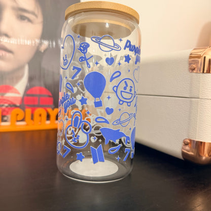Glass with lid - Skzoo